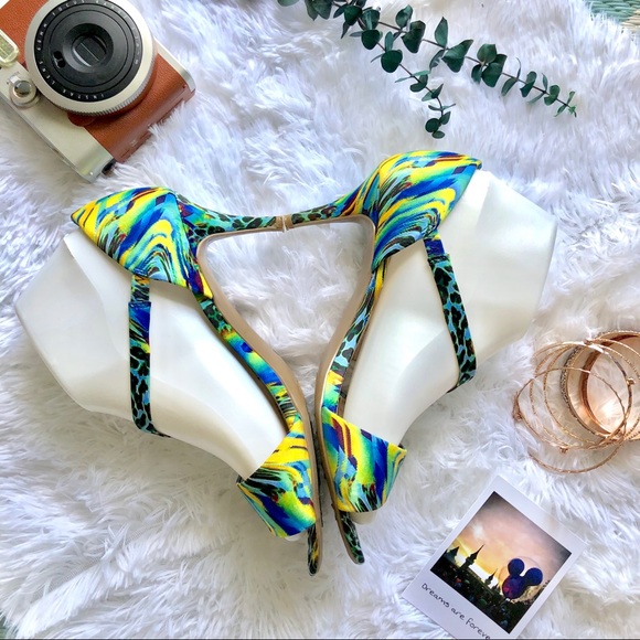 Impo Tie Dye Animal Print Stiletto Heel Sandals - Picture 3 of 8